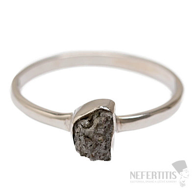 Diamond natural raw ring silver Ag 925 R380
