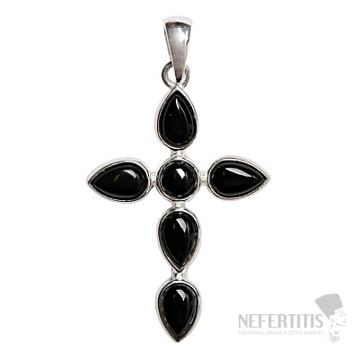 Designer pendant onyx silver Ag 925 P381