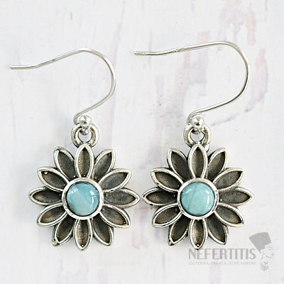 Larimar náušnice striebro Ag 925 38845