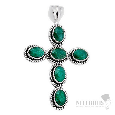Indian emerald - modified pendant silver Ag 925 39047