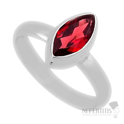Garnet cut ring silver Ag 925 39195