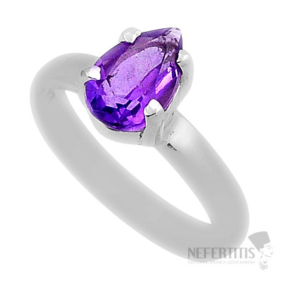 Amethyst cut ring silver Ag 925 39233