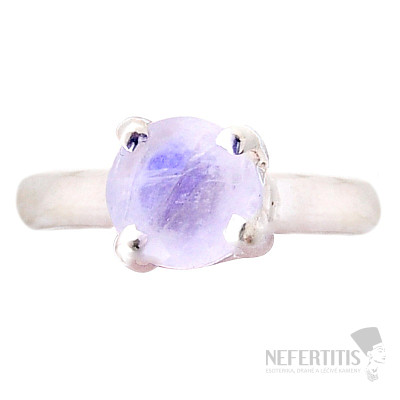 Měsíční kámen duhový prsten stříbro Ag 925 39239