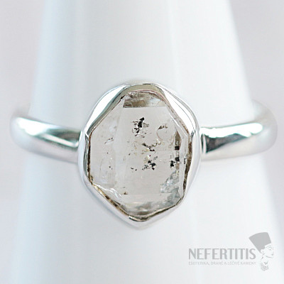 Herkimer diamond ring silver Ag 925 R3938