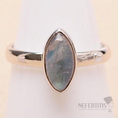 Mesačný kameň dúhový prsteň striebro Ag 925 R3960