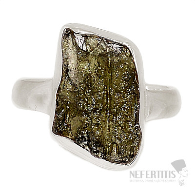 Vltavín prsteň striebro Ag 925 R398