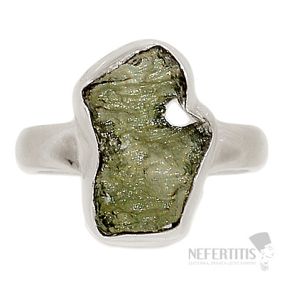 Vltavín prsteň striebro Ag 925 R399