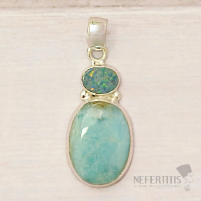 Larimar prívesok striebro Ag 925 39948