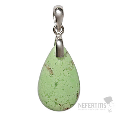 Chrysopras-Zitronenanhänger, Silber Ag 925, Nr. 4