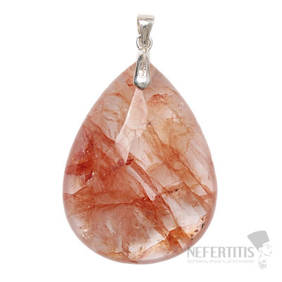 Hematoid (hematite in crystal) pendant silver Ag 925 No. 4