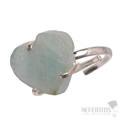 Be Beautiful Aquamarin Herzring 40