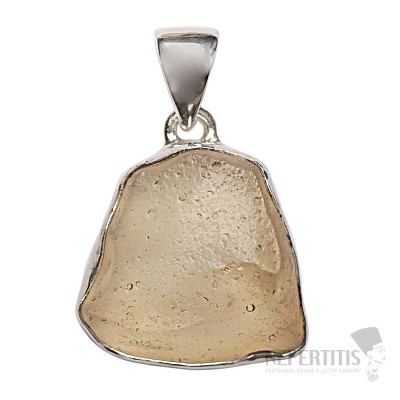 Líbyjské púštne sklo prívesok striebro Ag 925 B402