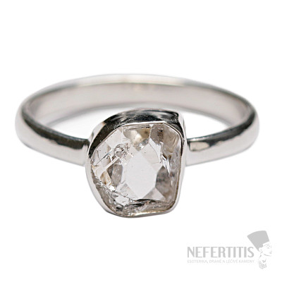 Herkimer diamond ring silver Ag 925 R4042