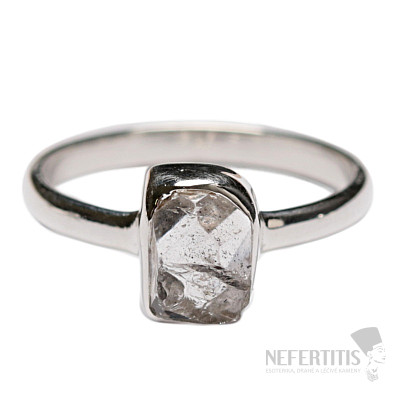 Herkimer diamond ring silver Ag 925 R4045