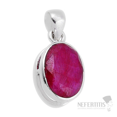 Indian ruby - modified pendant silver Ag 925 40721
