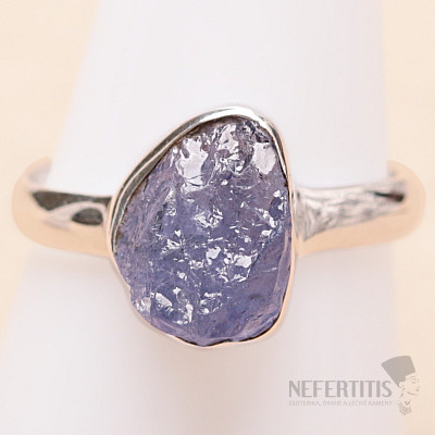 Tanzanite raw ring silver Ag 925 LOT413