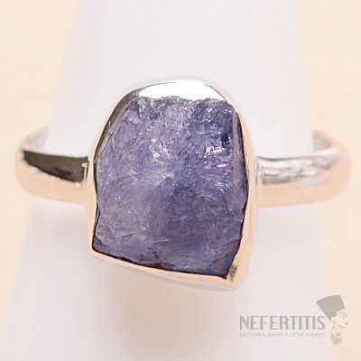 Tanzanite raw ring silver Ag 925 LOT414