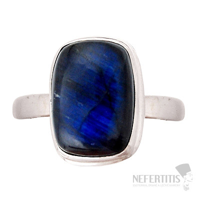 Labradorit duhový prsten stříbro Ag 925 41400