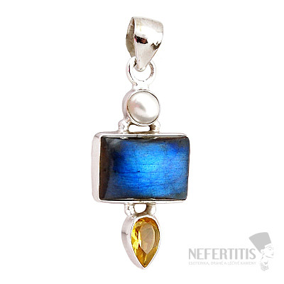 Labradorit prívesok striebro Ag 925 41667