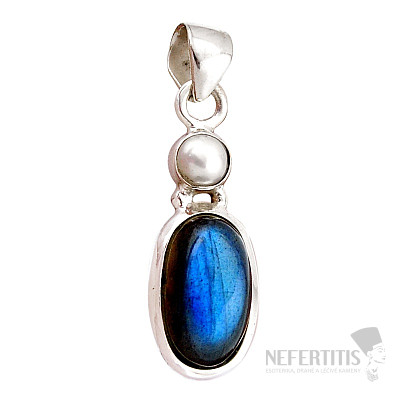 Labradorit prívesok striebro Ag 925 41676