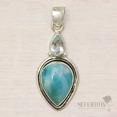 Larimar pendant silver Ag 925 41709