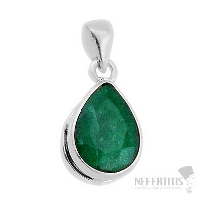 Indian emerald - modified pendant silver Ag 925 41889