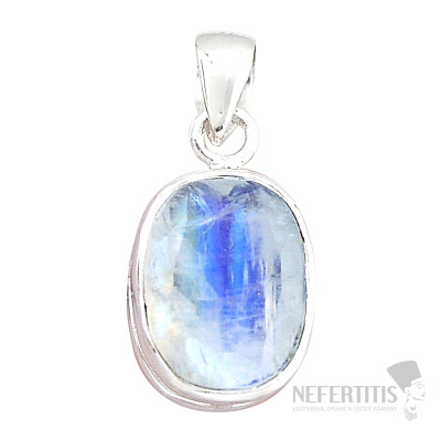 Měsíční kámen duhový přívěsek stříbro Ag 925 41899