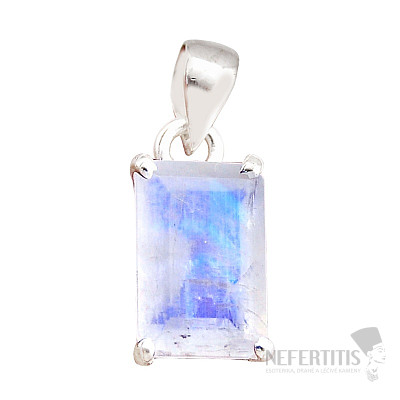 Mondstein Regenbogen Anhänger Silber Ag 925 41915