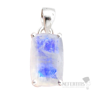 Moonstone rainbow pendant silver Ag 925 42618
