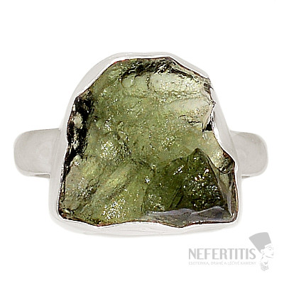 Moldavite silver ring Ag 925 R427