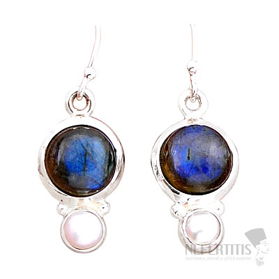 Labradorite earrings silver Ag 925 42718