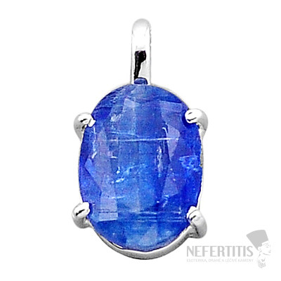 Kyanit modrý brúsený prívesok striebro Ag 925 43529