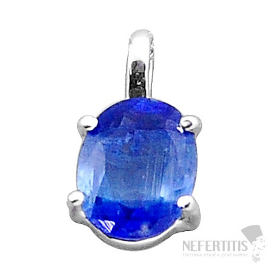 Kyanit modrý brúsený prívesok striebro Ag 925 43534