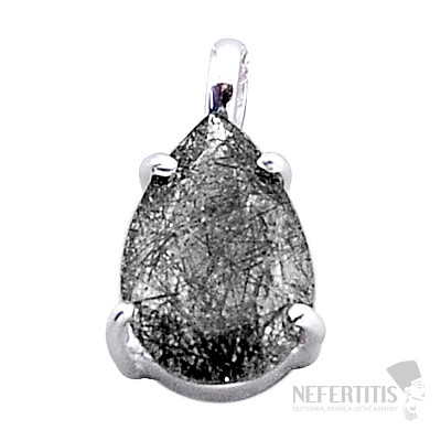 Turmalín v krištáľu prívesok striebro Ag 925 43541