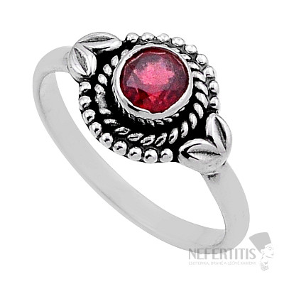 Ring mit Granatschliff Silber Ag 925 43917