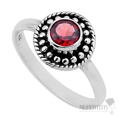 Ring mit Granatschliff Silber Ag 925 43918