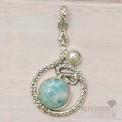 Larimar pendant silver Ag 925 44318