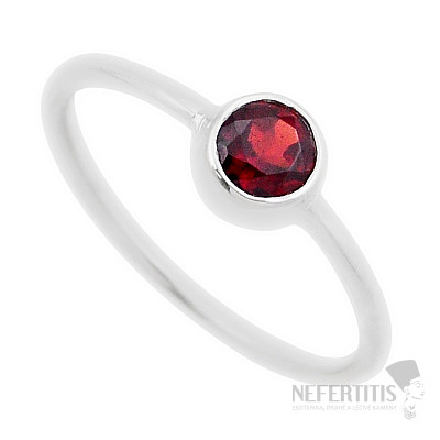 Garnet cut ring silver Ag 925 44473