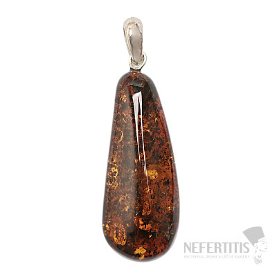 Amber pendant silver Ag 925 no. 45