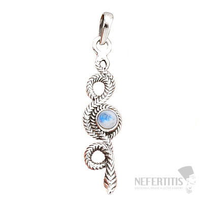 Mondstein Regenbogen Anhänger Silber Ag 925 45138