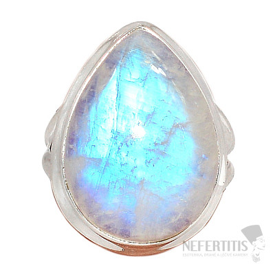 Mesačný kameň dúhový prsteň striebro Ag 925 R4560