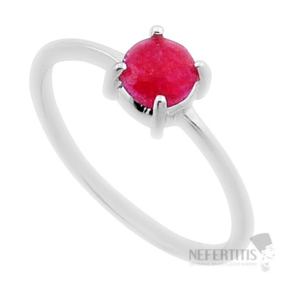 Indian ruby - modified ring silver Ag 925 45821