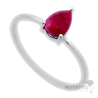 Indian ruby - modified ring silver Ag 925 45823