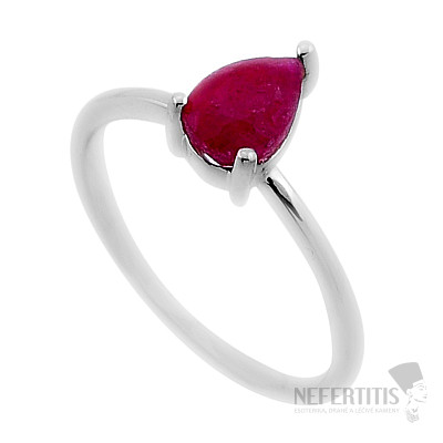 Indischer Rubin - modifizierter Ring Silber Ag 925 45829