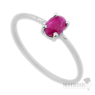 Indian ruby - modified ring silver Ag 925 45830