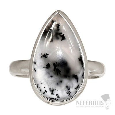 Opal dendritic ring silver Ag 925 R46