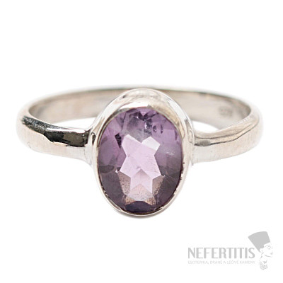 Amethyst cut ring silver Ag 925 46544