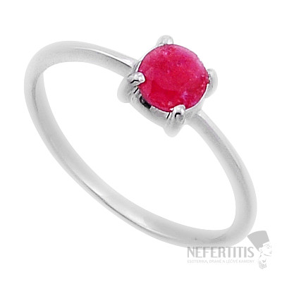 Indian ruby - modified ring silver Ag 925 46578