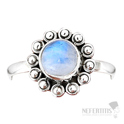 Moonstone rainbow ring silver Ag 925 47160