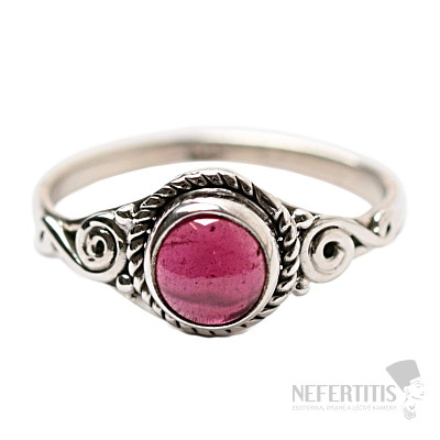 Granát prsten stříbro Ag 925 47214
